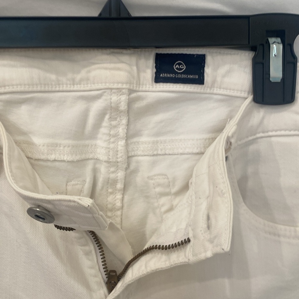 AG Adriano Goldschmied Straight cuffed White Denim size 28 - Picture 4 of 9